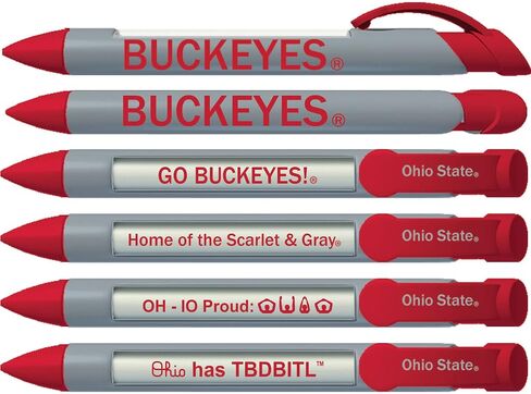 Greeting Pen Ohio State Silver Barrel Grip Pen 8 Pack (2843) in Saudi Arabia