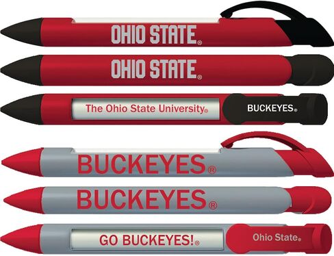 Greeting Pen Ohio State Silver Barrel Grip Pen 8 Pack (2843) in Saudi Arabia