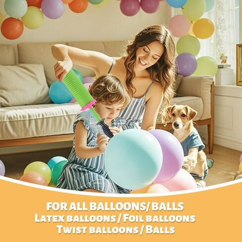 Balloon Pump Handheld Two-Way Dual Action Balloon Inflator Pumping for Foil Latex Twisting Balloon in Saudi Arabia