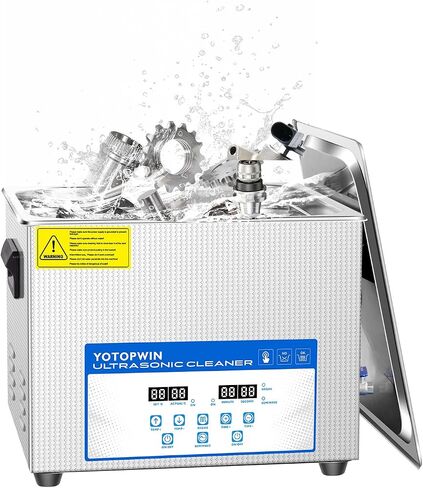 Professional Stainless Steel Heated Ultrasonic Cleaner Machine for Jewelry Glasses Watch Straps Dentures Carburetor Circuit Board Mouth Guard Precision Small Parts Cleaning Equipment (1.3L) in Saudi Arabia