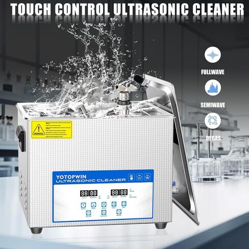 Professional Stainless Steel Heated Ultrasonic Cleaner Machine for Jewelry Glasses Watch Straps Dentures Carburetor Circuit Board Mouth Guard Precision Small Parts Cleaning Equipment (1.3L) in Saudi Arabia