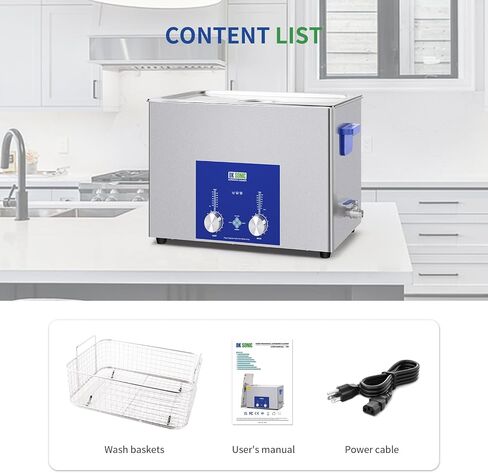 DK SONIC Industrial Ultrasonic Cleaner 37L,720W Commercial Sonic Cleaner with Encoded Timer,Heater&Basket, Multiple Functions for Carburetors, Motorcycle Engines, Chains in Kuwait