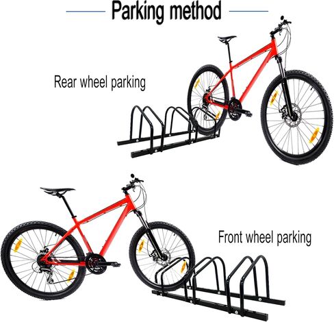 XINYI Bike Racks For Garage, 3 Bikes Stand For Garage Floor，Indoor/Outdoor bike Storage,Bicycle parking rack,Front/back Bike Stand For Mountain, Road And Kids Bikes in Saudi Arabia
