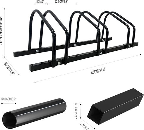 XINYI Bike Racks For Garage, 3 Bikes Stand For Garage Floor，Indoor/Outdoor bike Storage,Bicycle parking rack,Front/back Bike Stand For Mountain, Road And Kids Bikes in Saudi Arabia
