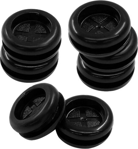 10 Pcs 3/4 Inch Rubber Grommet for Wiring, Double-Sided Firewall Grommets Black Wire Hole Grommet, Round Drill Hole Plugs Grommet for Electric Box in Saudi Arabia