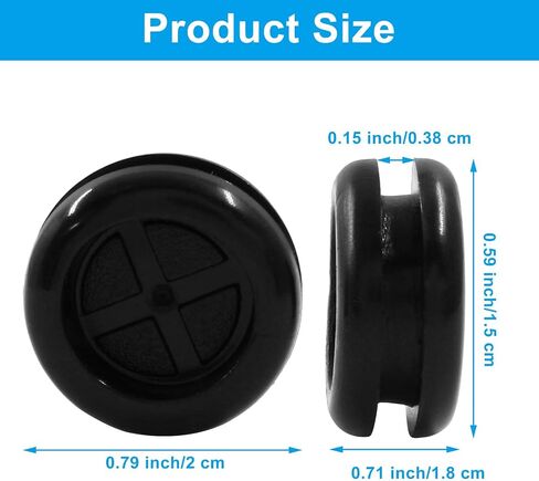 10 Pcs 3/4 Inch Rubber Grommet for Wiring, Double-Sided Firewall Grommets Black Wire Hole Grommet, Round Drill Hole Plugs Grommet for Electric Box in Saudi Arabia