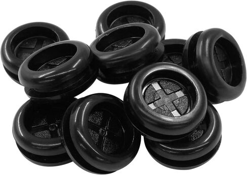 10 Pcs 3/4 Inch Rubber Grommet for Wiring, Double-Sided Firewall Grommets Black Wire Hole Grommet, Round Drill Hole Plugs Grommet for Electric Box in Saudi Arabia