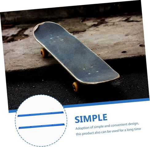 Toyandona 2PCS Skatboard Rails احترافية عظام الأضلاع المضادة للالتهاب لوازم التزلج البلاستيكية القوية على قطع الغيار البديلة المقاومة للارتداء للتزلج على التزلج in Saudi Arabia
