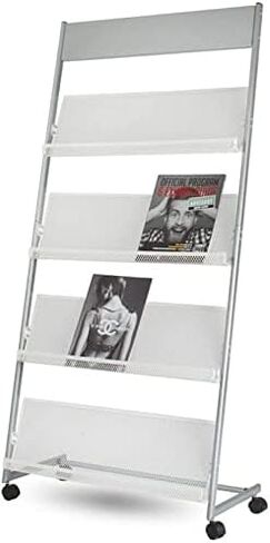 رف مجلة Yinghaofloor Standing ، 4 Layer Iron Magazine Rack ، مناسبة لعرض الكتيبات أو المستندات في المعارض ومراكز التسوق والمستشفيات والمكاتب in Saudi Arabia