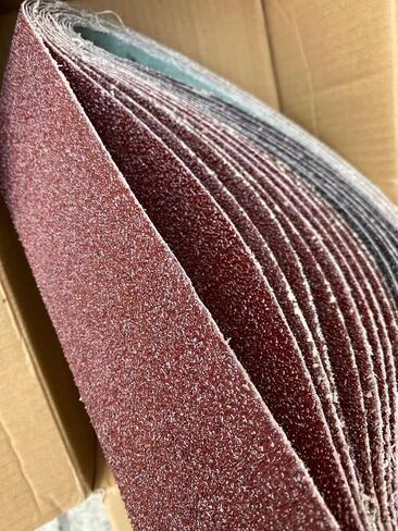 Belt Sander Paper, 10PCS/Set 400x60mm Sanding Belts 24-1000 Grits Wood Soft Metal Polishing Sandpaper Abrasive Bands for Belt Sander Abrasive Tool(600#) in Kuwait