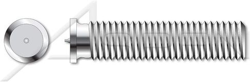 (600 PCS) M6-1.0 × 12 مم ، ISO 13918 ، متري ، أزرار اللحام ، النوع PT ، A2 الفولاذ المقاوم للصدأ in Saudi Arabia