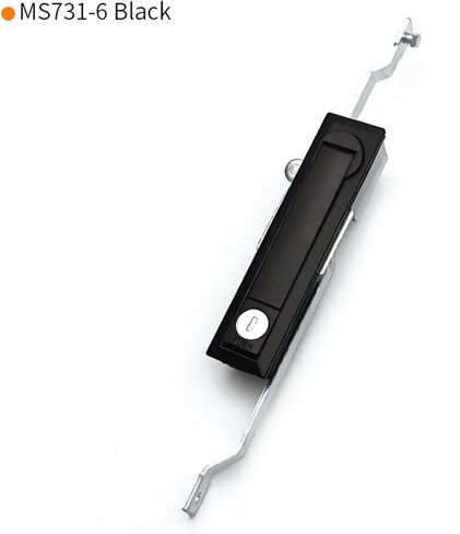 MS731 Zinc Alloy Industrial Control Swing Handle Plane Cabinet Door Lock Distribution Box Connecting 1Pcs(MS731-6 Black) in Saudi Arabia