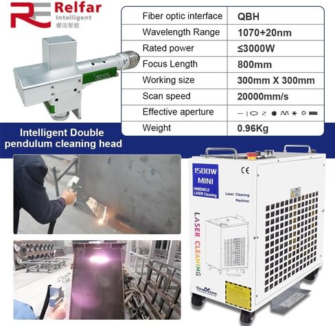 US Stock Relfar Double Pendulum 2000W Cleaning Rust Remover Machine BWT Laser Source Machine Laser Laser Machine (1500W) in Saudi Arabia