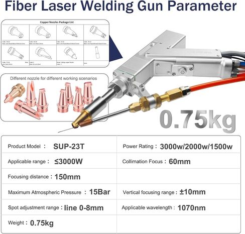 Raycus 1500W/2000W 4 in 1 Integrated Welding cutting cleaning rust remover Machine Handheld Laser Welder Machine with Auto Wire Feeder Cable Length 10m (2000, Watts) in Saudi Arabia