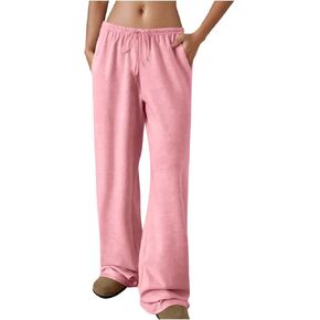 سراويل بيجاماس للسيدات غير الرسمي الرباط المريح المريح عالي الخصر سراويل نوم جرس أسفل الصالة in Kuwait