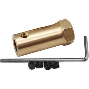 1pcs Rigid Hexagon Coupling 3mm 4mm 5mm 6mm 7mm 8mm Extended Copper Motor Shaft Connector Sleeve for Robot Smart Car(5mm) in Kuwait