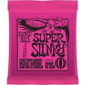 Ernie Ball P02223 Super Slinky Nickel Wound Electric Guitar Strings, 9-42 (2 Pack) in Saudi Arabia