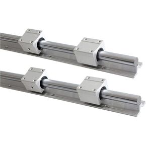 Professional 2PCS SBR25 300 400 500 600 800 1000 1200 1500mm دليل خطية RAIL OD 25MM 4PCS SBR25UU كتل الخطية لأجزاء CNC (300 مم) in Saudi Arabia