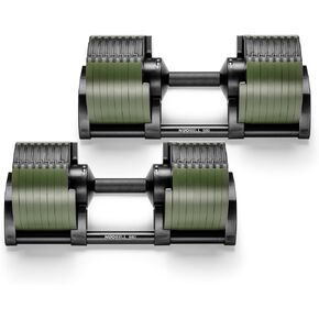 NÜOBELL® Adjustable Dumbbell Set, 5-50 LB or 5-80 LB, Easy Twist 2024-25 Model, All-In-One Weights Set (Pair) for Home, Original Manufacturer in Kuwait