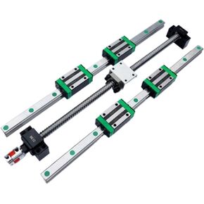 طقم برغي لسم المسمار مزدوج الجوز الجوز SFU1204 300mm-1000mm +القضبان الخطية HGR15 +HGH15CA Carriages Clics (700mm) in Saudi Arabia