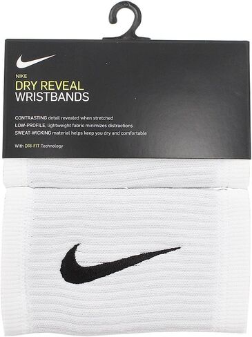 Nike Dri -Fit تكشف عن أسوار مزدوجة على مستوىها - أسود مع لهجات بيضاء ، وحجم واحد يناسب الجميع - للجنسين - لاعبي التنس in Kuwait