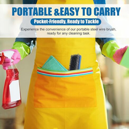 فرش سلك 2 مساءً لتنظيفها 6.3 بوصة فرشاة خدش سلك الفولاذ المقاوم للصدأ ، فرش سلك مقبض مغطاة من المطاط لتنظيف صدأ تنظيف الطلاء in Kuwait