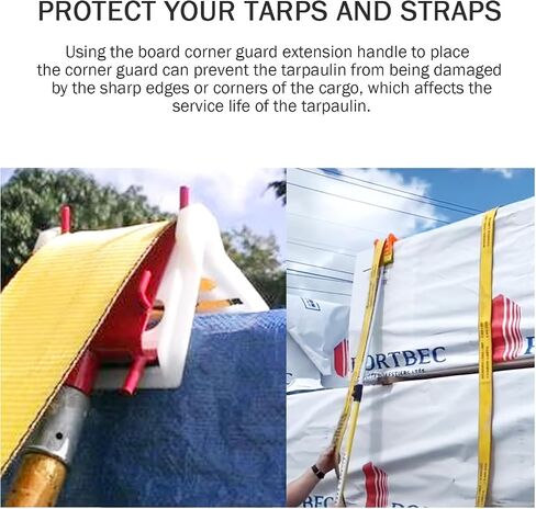HUAALIUCHE 8 Foot Extension Handle for Board Corner Protector, Foldable & Pre-Assembled Cargo Load Corner Protector V Edge Guards Handle, 1Pack in Saudi Arabia