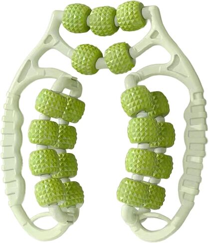 Massage Roller Leg Massage Tool 21 Wheels Exercise Versatile Portable Circular Leg Clamp for Men Forearm Arms, Green in Kuwait