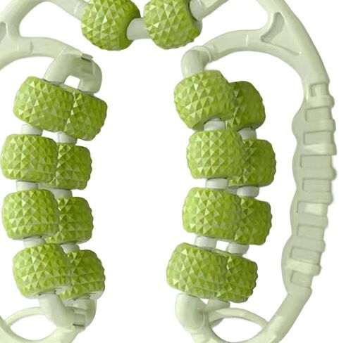 Massage Roller Leg Massage Tool 21 Wheels Exercise Versatile Portable Circular Leg Clamp for Men Forearm Arms, Green in Kuwait
