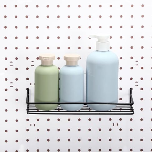 Blulu 6 Pack Small Pegboard Shelf Pegboard Hooks ، الجدار المعدني الجرف الجرف لمرآب غرفة نوم المنزل ، أسود in Saudi Arabia