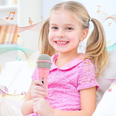 Wired Microphone, Wired Dynamic Microphone 3.5mm Jack Lightweight No Battery for Kids Singing Mechine Home (Pink) in Saudi Arabia