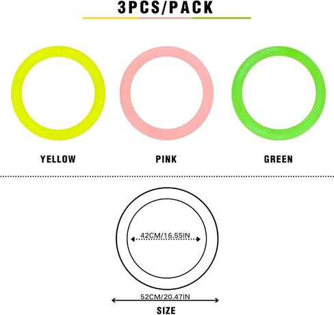 حلقة حلقة رنقة مضادة للانزلاق الملونة 3 PCS وسرعة التدريب معدات تدريب كرة السلة معدات التدريب الرياضية المعدات التدريب على الرشاقة الرياضية in Kuwait