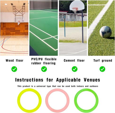 حلقة حلقة رنقة مضادة للانزلاق الملونة 3 PCS وسرعة التدريب معدات تدريب كرة السلة معدات التدريب الرياضية المعدات التدريب على الرشاقة الرياضية in Kuwait