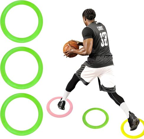 حلقة حلقة رنقة مضادة للانزلاق الملونة 3 PCS وسرعة التدريب معدات تدريب كرة السلة معدات التدريب الرياضية المعدات التدريب على الرشاقة الرياضية in Kuwait