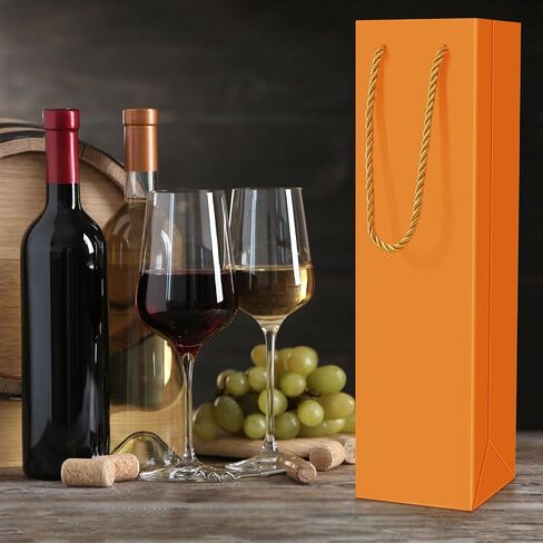 Fulmoon 80 Pack Wine Gift Bag Bulk Wine Bottle Paper Gift Bags Reusable Handbags Liquor Bottle Handbags with Handles for Shopping Wedding Party Birthday 3.7 x 3.5 x 14 Inch(Black) in Saudi Arabia