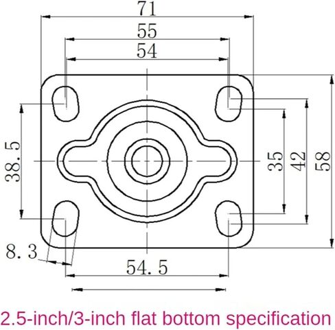 4pcs 3 بوصة عجلات ثابتة أثاث صامت خفيف الوزن in Kuwait