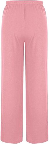 سراويل بيجاماس للسيدات غير الرسمي الرباط المريح المريح عالي الخصر سراويل نوم جرس أسفل الصالة in Kuwait