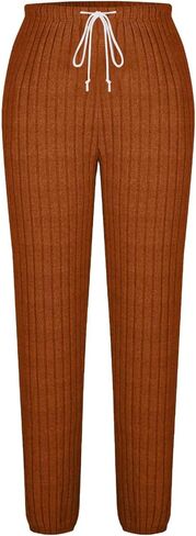 سروال صالة ساق عريضة للسيدات مع جيوب غير رسمية سروال بيجاما ناعم متماسك in Kuwait