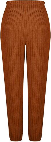 سروال صالة ساق عريضة للسيدات مع جيوب غير رسمية سروال بيجاما ناعم متماسك in Kuwait