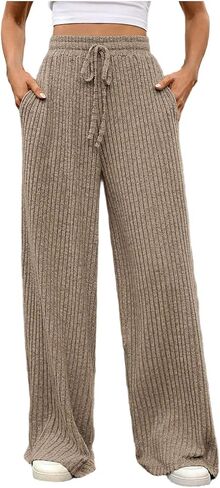 صالة المربع للسيدات مضلع سراويل بيجاما ناعمة مريحة الساق المستقيمة الساق السقوط قيعان PJ فضفاضة بنطلون مع جيوب in Kuwait