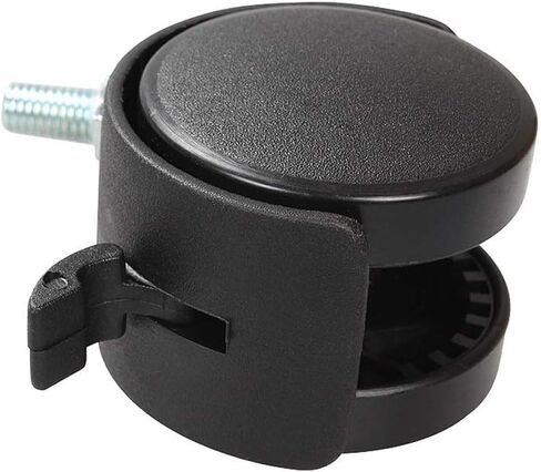 Swivel Caster Wheels, Black Nylon M8 Threaded Stem Caster Wheels, Heavy Duty Swivel Stem Casters Wheels Replacement for Furniture, Table, Cabinet, Shelf (1.5 Inch Stem Casters) in Saudi Arabia