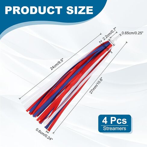 MECCANIXITY Bike Streamers Colorful Bike Tassels Scooter Handlebar Streamers Bicycle Tassel Ribbon in Saudi Arabia