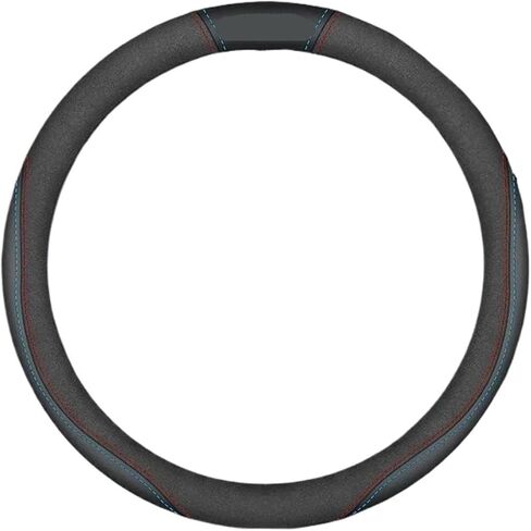 Carbon Fiber Steering Wheel Cover Car Suede Steering Wheel Cover Leather Fit For HAVAL H6 Jolion H3 H2 F7 X H9 H5 M4 Great Wall Poer GWM Accessories Protector Universal Fit(O Style 1 red) in Saudi Arabia