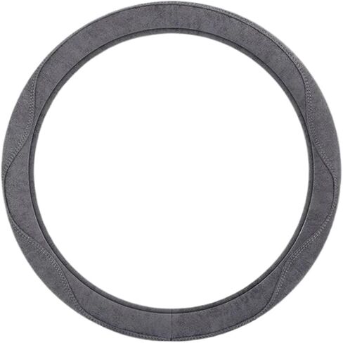 Carbon Fiber Steering Wheel Cover Orange Suede Car Steering Wheel Cover All Season Sweat Absorbing Slip Breathable Car Steering Covers Protector Universal Fit(Brown-O) in Saudi Arabia