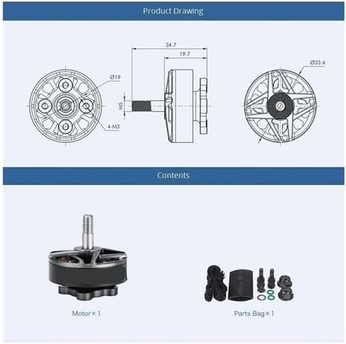 F90 2806.5 1300KV 1500KV 5-6S Long Range Brushless Motor Compatible with RC FPV Racing Freestyle 5/6/7inch Long Range Drones(1PCS KV1300) in Saudi Arabia