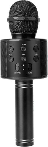 Wireless Bluetooth Karaoke Microphone Portable Handheld Mic Speaker 3-in-1 for All Smartphones Gifts Black in Saudi Arabia