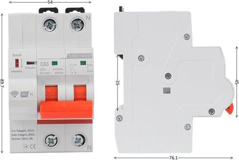 2P قاطع الدائرة الذكية WiFi حماية الدائرة القصيرة المحددة توقيت إعادة التدوير Switch Switch التحكم عن بُعد (16A) in Saudi Arabia