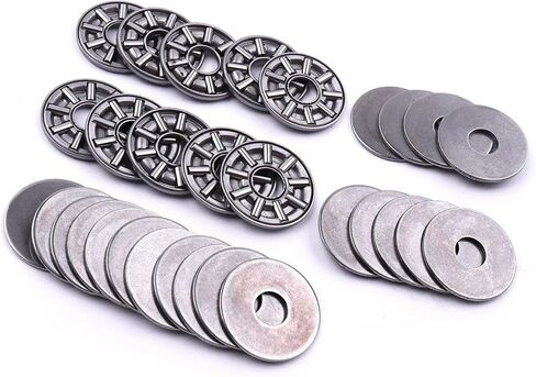 10 Sets 3-in-1 AXK0619- AXK1730+2AS Thrust Needle Flat Roller Bearings with Two Washers Thrust Bearings Thrust Ball Bearing(AXK0819 8x19mm) in Saudi Arabia