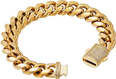 18k Gold Men's Miami Cuban Bracelet, Moissanite Bracelet, Fashionable High-end Luxury Bracelet, Holiday Gift in Saudi Arabia