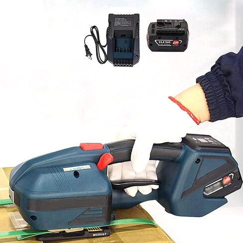 Electric Strapping Machine Welding Strapping Tool Battery Powered Charged Banding Machine for PP PET Straps Automatic Pallet Strapping Machine,1battery in Kuwait